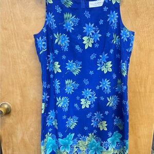 Sag Harbor Blue Floral Dress